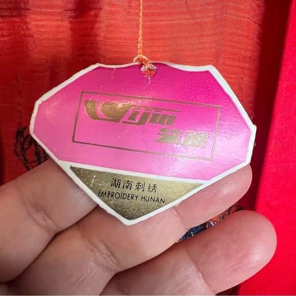 Yijin silk beautiful embroidery all over 4O’s oriental Chinese gorgeous unique - Picture 5 of 16